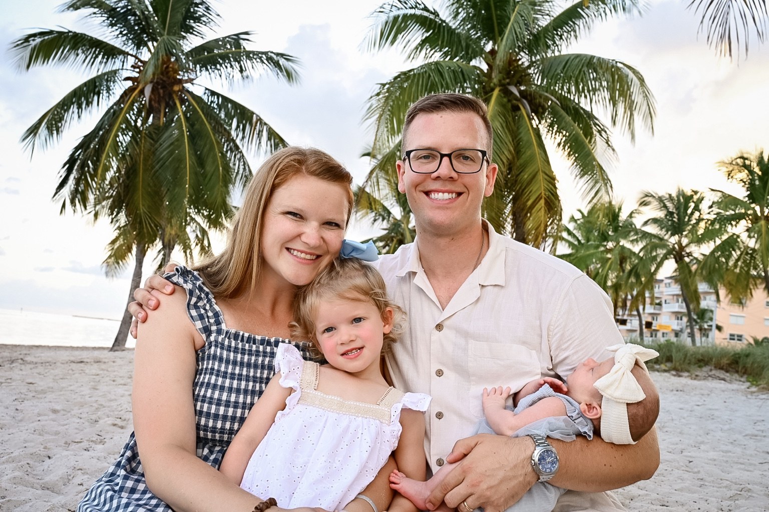 Family portrait on a Key West beach